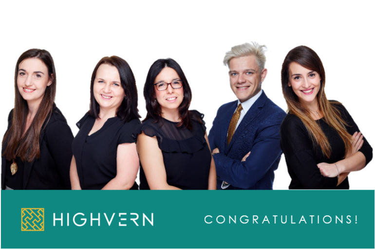 Highvern announce the promotion of 5 talented individuals
