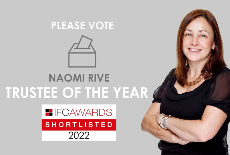 Naomi Rive shortlisted for Trustee of the Year Award