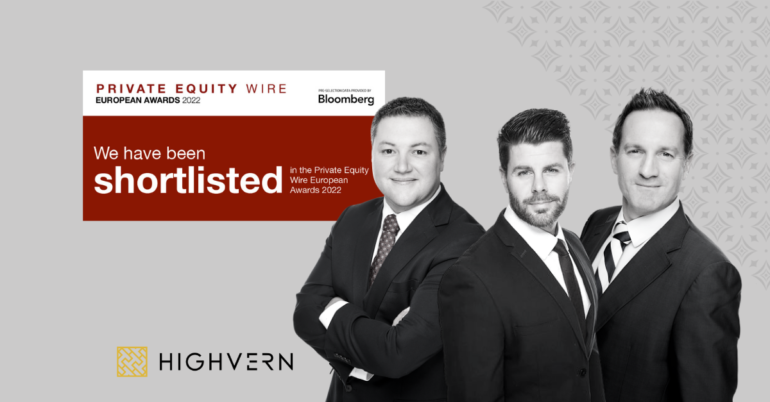 HIGHVERN shortlisted for Private Equity Wire European Award