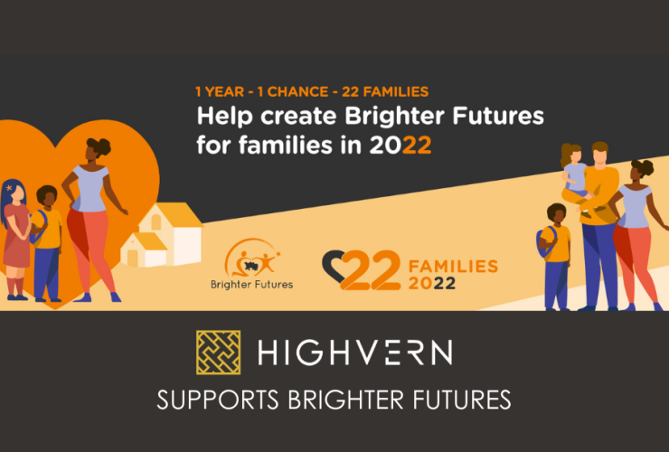 HIGHVERN helps Brighter Futures by signing up to #22Families campaign