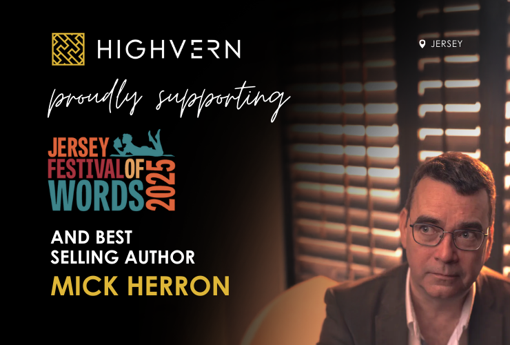 HIGHVERN backs Jersey Festival of Words and headline event with bestselling author Mick Herron